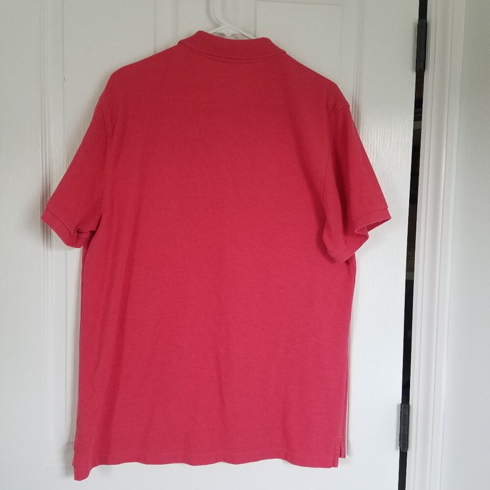 J.Crew Slim Fit Polo Shirt Mens XL Soft Red Short Sleeve Pique Cotton Blend Golf - Picture 8 of 10